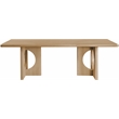 Bowery Hill Oak Veneer Natural Dining Table Rectangular Mid-Century Modern 94