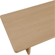 Bowery Hill Oak Veneer Natural Dining Table Rectangular Mid-Century Modern 94