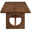 Bowery Hill Mid-Century Modern Solid Wood Fluted Base Rich Walnut Dining Table