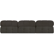 Bowery Hill Contemporary Rich Brown Boucle Fabric Modular Sofa