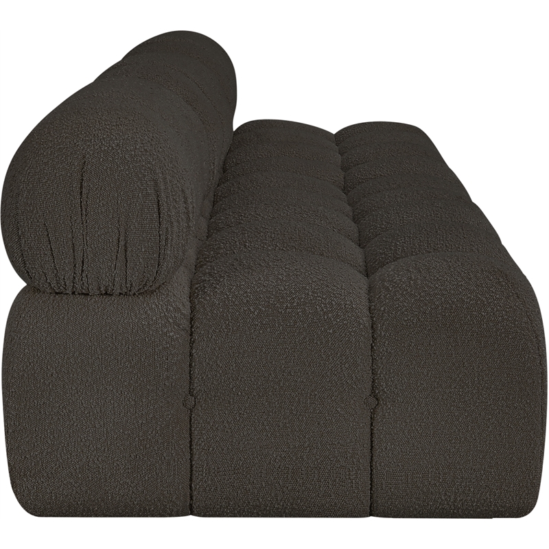 Bowery Hill Contemporary Rich Brown Boucle Fabric Modular Sofa