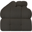 Bowery Hill Contemporary Rich Brown Boucle Fabric Modular Sofa