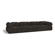 Bowery Hill Contemporary Rich Brown Boucle Fabric Modular Sofa