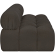 Bowery Hill Contemporary Rich Brown Boucle Fabric Modular Sofa