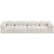 Bowery Hill Contemporary Rich Cream Boucle Fabric Modular Sofa