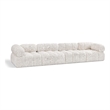 Bowery Hill Contemporary Rich Cream Boucle Fabric Modular Sofa