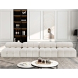 Bowery Hill Contemporary Rich Cream Boucle Fabric Modular Sofa