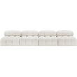 Bowery Hill Contemporary Rich Cream Boucle Fabric Modular Sofa