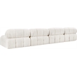 Bowery Hill Contemporary Rich Cream Boucle Fabric Modular Sofa