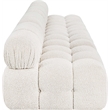 Bowery Hill Contemporary Rich Cream Boucle Fabric Modular Sofa