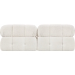 Bowery Hill Contemporary Rich Cream Boucle Fabric Modular Sofa