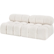 Bowery Hill Contemporary Rich Cream Boucle Fabric Modular Sofa