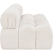 Bowery Hill Contemporary Rich Cream Boucle Fabric Modular Sofa