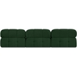 Bowery Hill Contemporary Rich Green Boucle Fabric Modular Sofa
