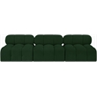 Bowery Hill Contemporary Rich Green Boucle Fabric Modular Sofa