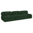 Bowery Hill Contemporary Rich Green Boucle Fabric Modular Sofa