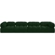 Bowery Hill Contemporary Rich Green Boucle Fabric Modular Sofa