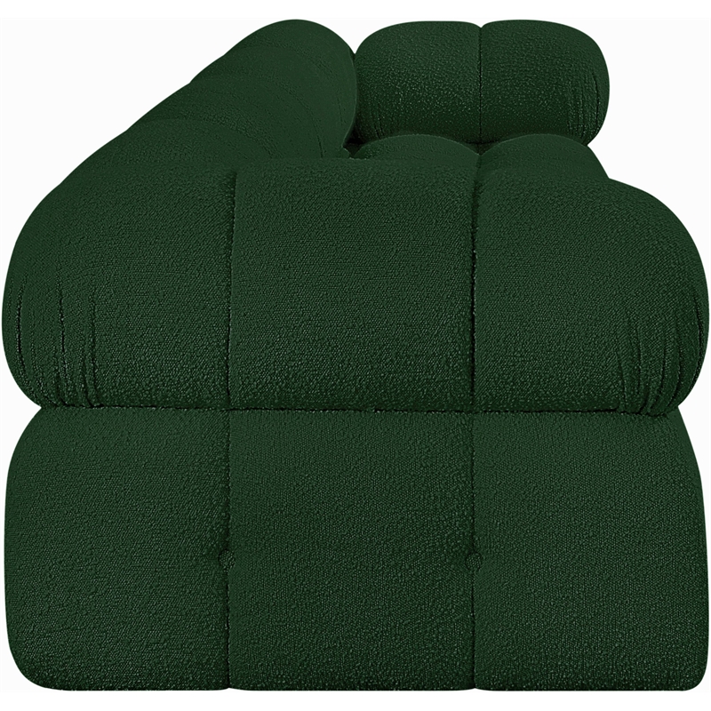 Bowery Hill Contemporary Rich Green Boucle Fabric Modular Sofa