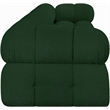 Bowery Hill Contemporary Rich Green Boucle Fabric Modular Sofa