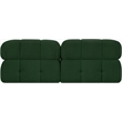 Bowery Hill Contemporary Rich Green Boucle Fabric Modular Sofa