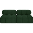 Bowery Hill Contemporary Rich Green Boucle Fabric Modular Sofa