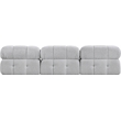 Bowery Hill Contemporary Rich Grey Boucle Fabric Modular Sofa