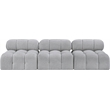 Bowery Hill Contemporary Rich Grey Boucle Fabric Modular Sofa
