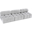 Bowery Hill Contemporary Rich Grey Boucle Fabric Modular Sofa