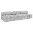 Bowery Hill Contemporary Rich Grey Boucle Fabric Modular Sofa