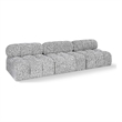 Bowery Hill Contemporary Rich Grey Boucle Fabric Modular Sofa