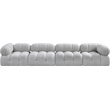 Bowery Hill Contemporary Rich Grey Boucle Fabric Modular Sofa