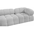 Bowery Hill Contemporary Rich Grey Boucle Fabric Modular Sofa