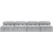 Bowery Hill Contemporary Rich Grey Boucle Fabric Modular Sofa