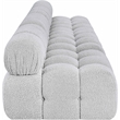 Bowery Hill Contemporary Rich Grey Boucle Fabric Modular Sofa