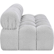 Bowery Hill Contemporary Rich Grey Boucle Fabric Modular Sofa