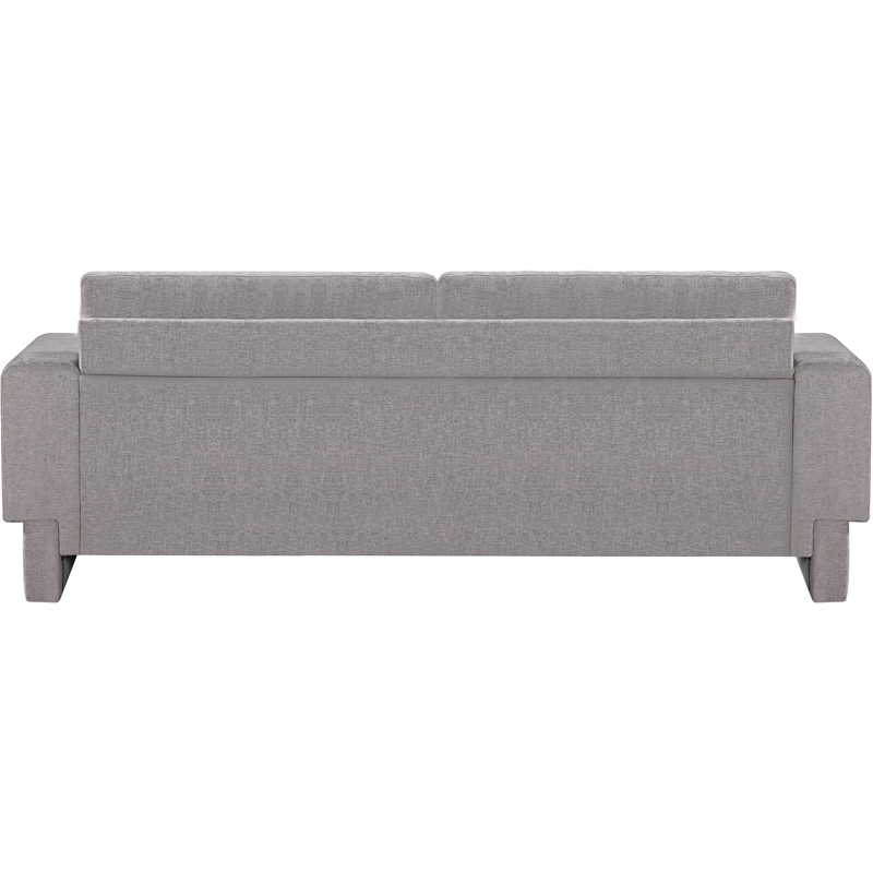 Bowery Hill Contemporary Rich Grey Chenille Durable Fabric Sofa