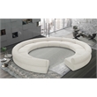 Bowery Hill Contemporary Soft Cream Chenille Fabric Modular Sofa