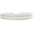 Bowery Hill Contemporary Soft Cream Chenille Fabric Modular Sofa
