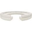 Bowery Hill Contemporary Soft Cream Chenille Fabric Modular Sofa