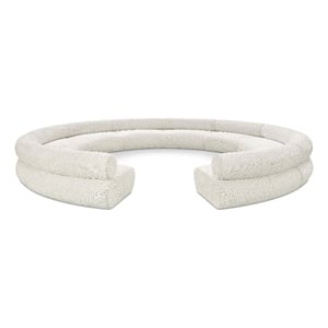 Bowery Hill Contemporary Soft Cream Chenille Fabric Modular Sofa