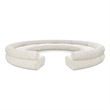 Bowery Hill Contemporary Soft Cream Chenille Fabric Modular Sofa