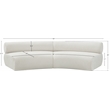 Bowery Hill Contemporary Soft Cream Chenille Fabric Modular Sofa