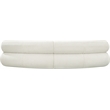 Bowery Hill Contemporary Soft Cream Chenille Fabric Modular Sofa