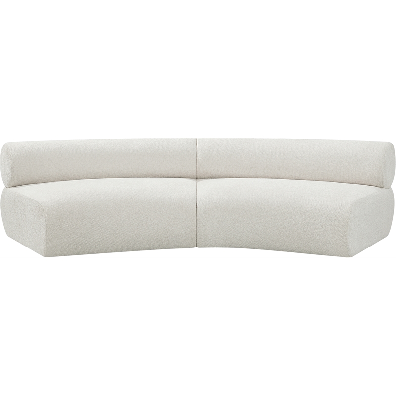 Bowery Hill Contemporary Soft Cream Chenille Fabric Modular Sofa