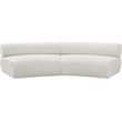 Bowery Hill Contemporary Soft Cream Chenille Fabric Modular Sofa
