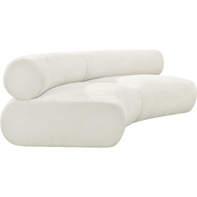 Bowery Hill Contemporary Soft Cream Chenille Fabric Modular Sofa
