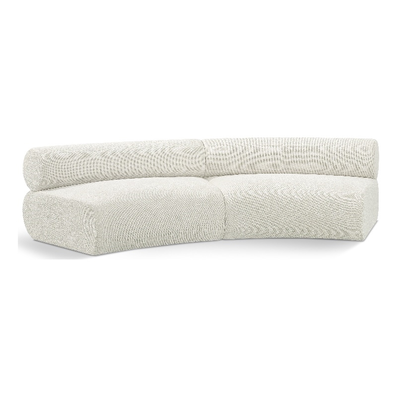 Bowery Hill Contemporary Soft Cream Chenille Fabric Modular Sofa