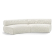 Bowery Hill Contemporary Soft Cream Chenille Fabric Modular Sofa