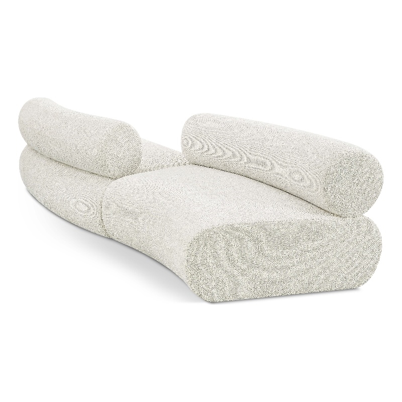 Bowery Hill Contemporary Soft Cream Chenille Fabric Modular Sofa