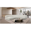 Bowery Hill Contemporary Soft Cream Chenille Fabric Modular Sofa